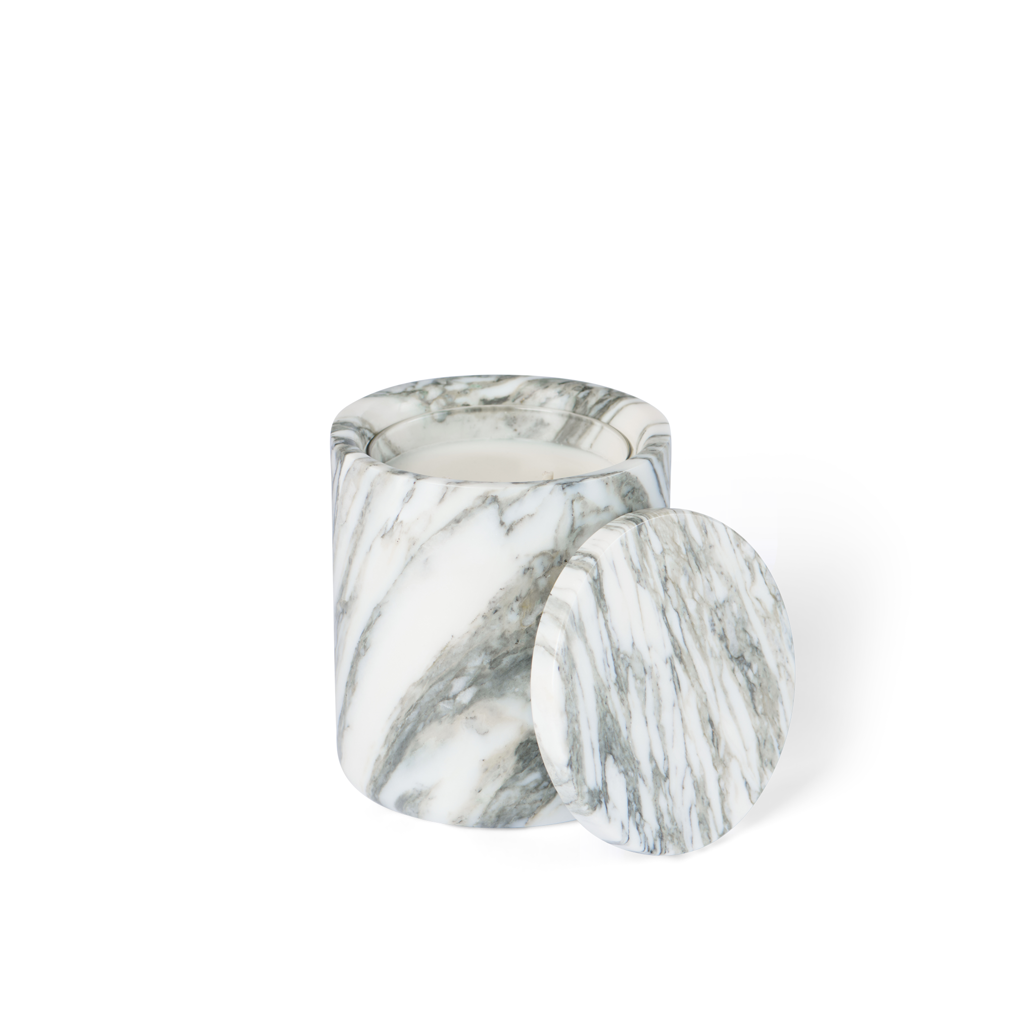 White & Grey Marble Vessel