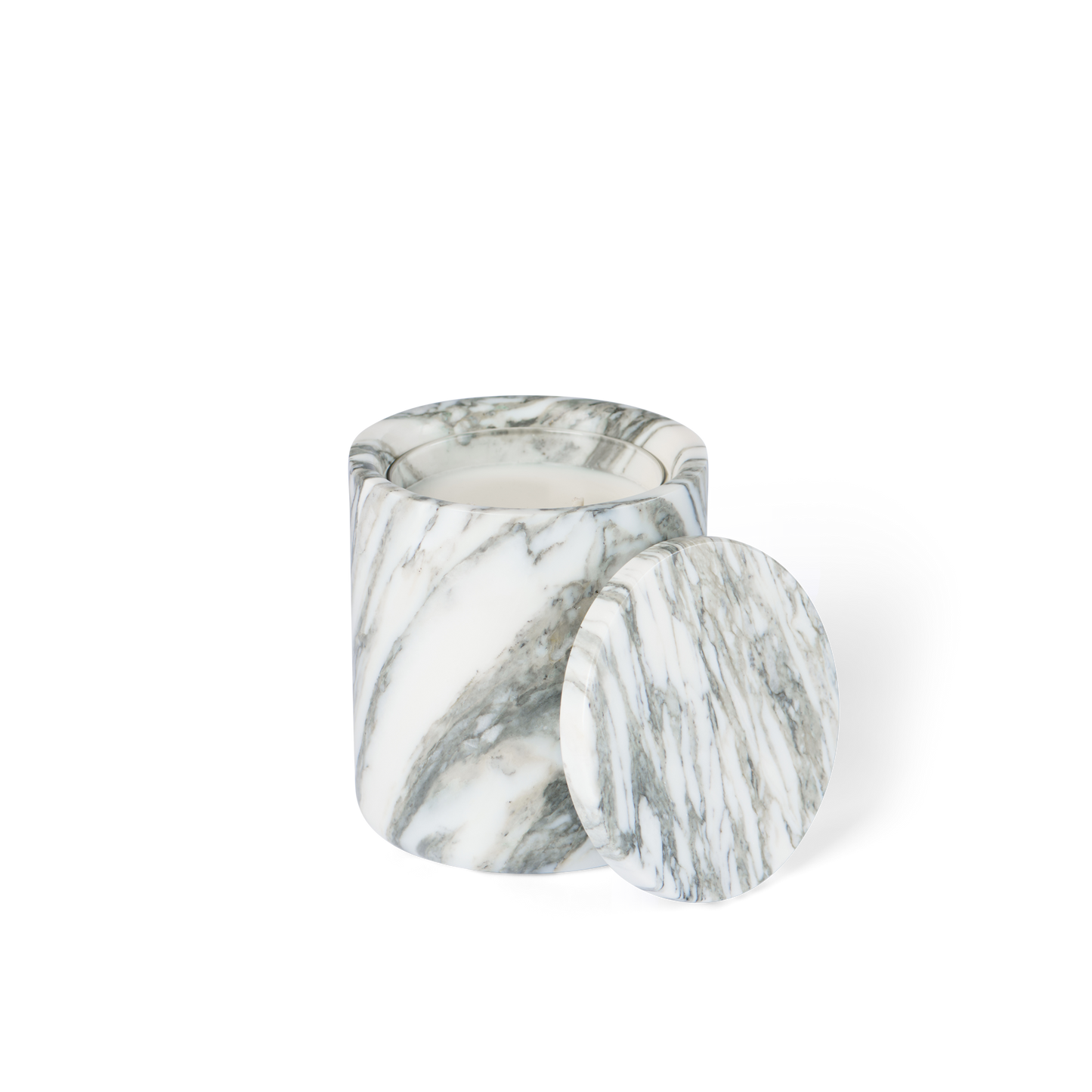 White & Grey Marble Vessel