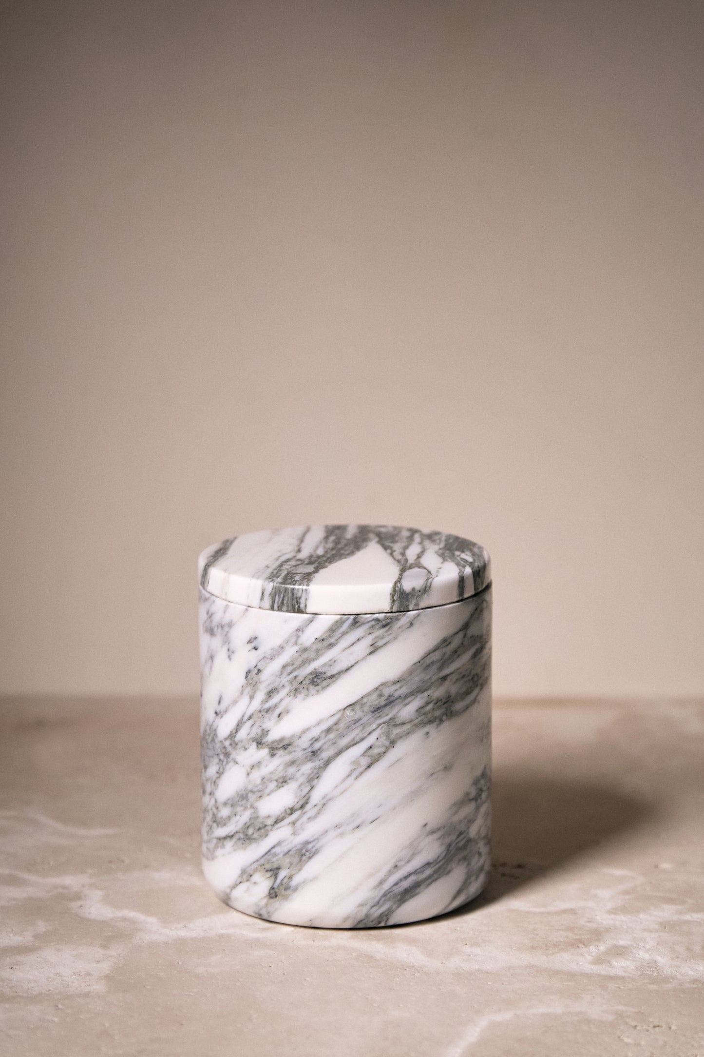 White & Grey Marble Vessel