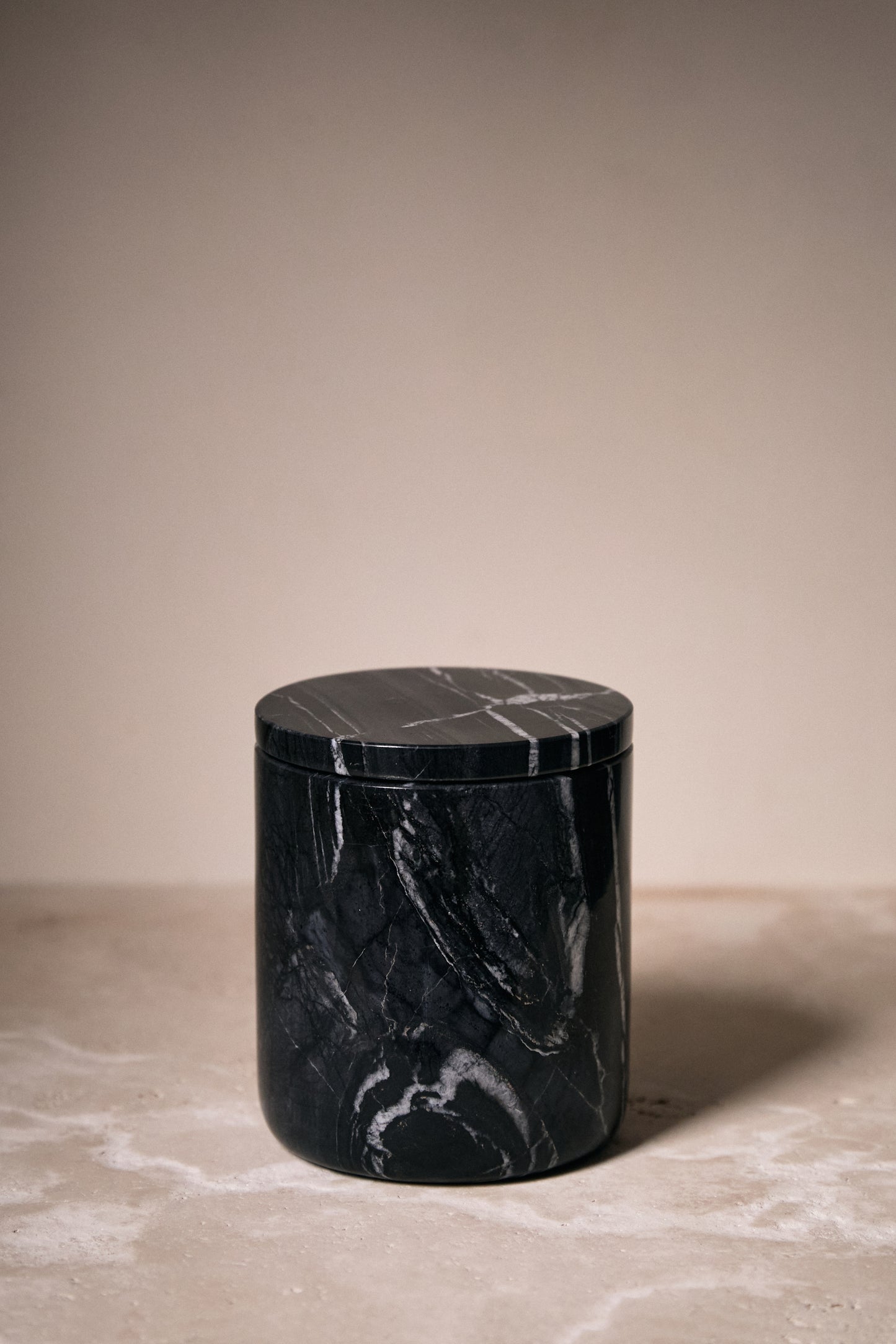 Black Tree Marble Vessel