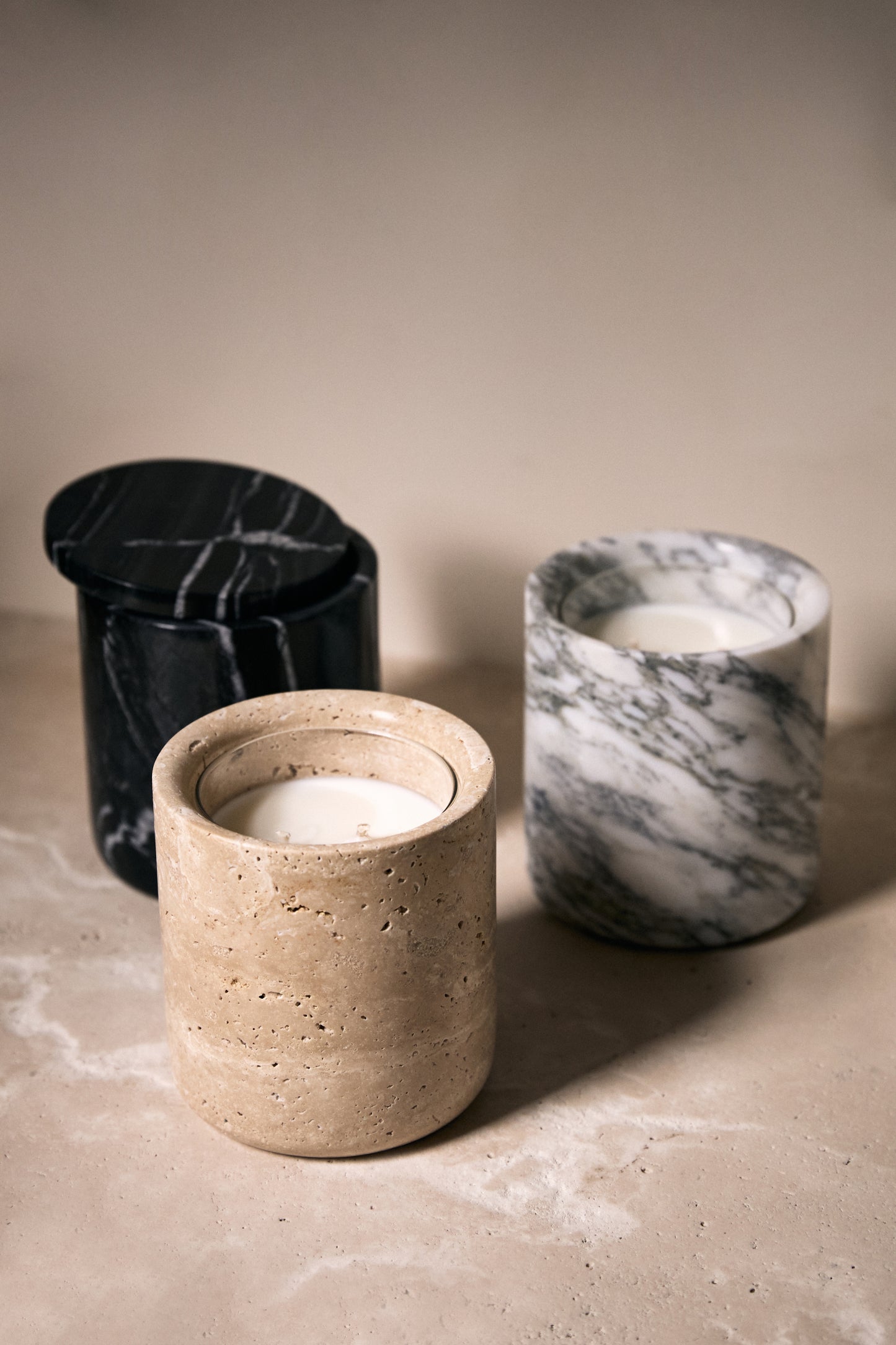 White & Grey Marble Vessel